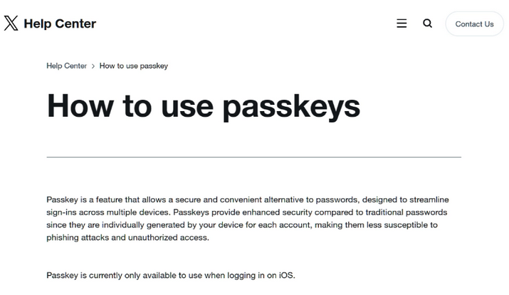 新疆苹果维修店铺分享iOS用户如何通过通行密钥(Passkey)登录 